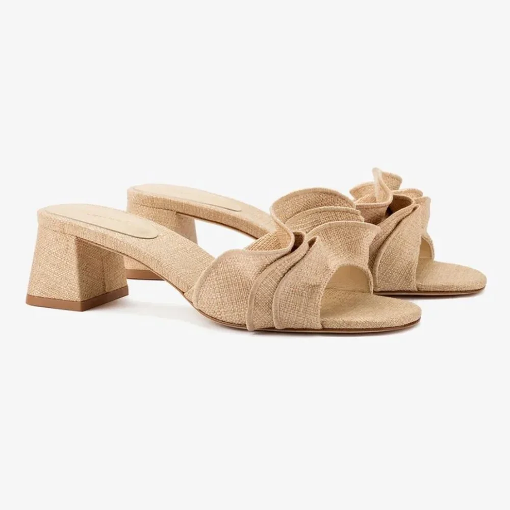 Larroude Brigitte Ruffle Mule NEW! - Picture 4 of 5